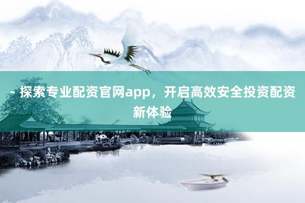 - 探索专业配资官网app，开启高效安全投资配资新体验