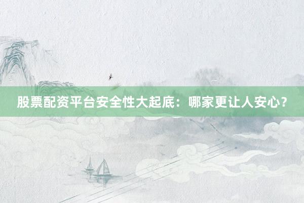 股票配资平台安全性大起底：哪家更让人安心？